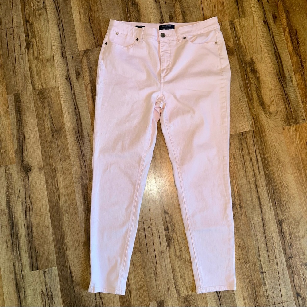 Talbots Simply Flattering 5-Pocket Women's Light Pink Jeggings Size 12